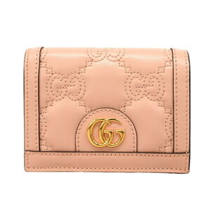 Gucci GG Matelassé Wallet 723786 Leather Pink Women's